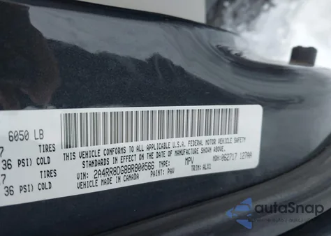 2011 Chrysler Town & Country Touring-L z USA, uszkodzony, nr VIN 2A4RR8DG8BR800566